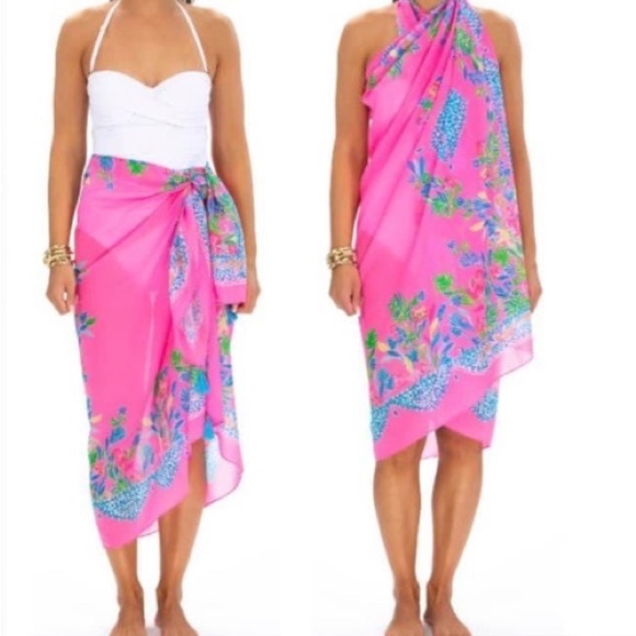 Lilly Pulitzer Pareo Coverup in "Havana Pink Casa Jaguar Engineered" - N… - Picture 3 of 6